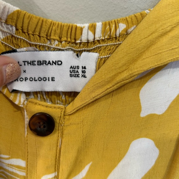 Faithful the Brand x Anthropologie Yellow Floral Jumpsuit - Picture 5 of 11